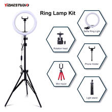Yizhestudio Ring Lamp with tripod Dimmable Selfie Ring Light with stand color Annular tube photographic lighting For Live Studio 2024 - buy cheap