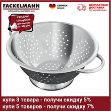 Colander deep with handles Fackelmann, 28*11 cm (black) kitchen tools baking accessories supplies Colanders Strainers Gadgets Dining Bar Home Garden 2024 - buy cheap