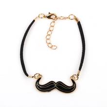 Cadena de Color dorado hecho a mano para niña, pulsera de declaración, regalo, diseño de moda, esmalte de Metal, cuero, bigote 2024 - compra barato