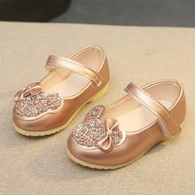 2020 новая девочка принцесса обувь дети младенец Начинающий ходить Малыш Девушки Мода Кристалл кожа тонкие туфли вечерние принцесса кожаные туфли 2024 - купить недорого