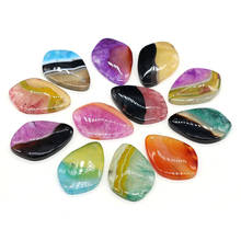 Natural Agates Stone Pendants Rhombic Exquisite Colorful Agates Stone Charms for Jewelry Making Necklace Bracelet Gift 2024 - buy cheap