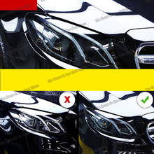 Car Transparent Black Headlight Protective Film sticker for Mercedes Benz E Class w213 2016 2017 2018 2019 2020 2021 2022 auto 2024 - buy cheap