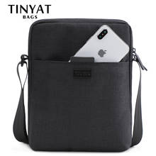 TINYAT Men's Bags Light Canvas Shoulder Bag For 7.9' Ipad Casual Crossbody Bags Waterproof Business Shoulder bag for men 0.13kg 2024 - купить недорого
