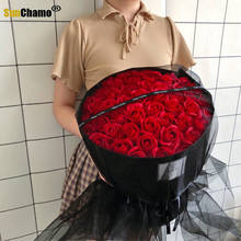 Brinquedo com 33 rosas, presente para o dia dos namorados, namorada, meninos, imitação de sabão, flor falsa, caixa de presente 2024 - compre barato