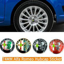 Tapa de cubo de rueda de coche de aleación de 74MM, pegatina para Alfa Romeo Mito Giulia Giulietta 147 155 156 159 Stelvio 4C GT, accesorios de insignia 2024 - compra barato