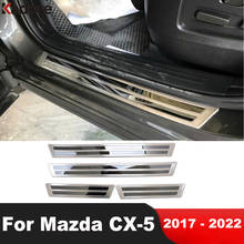Car Door Sill Scuff Plate Cover Trim For Mazda CX5 CX-5 KF 2017 2018 2019 2020 2021 2022 Stainless Welcome Door Threshold Guard 2024 - buy cheap