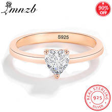LMNZB Tibetan Silver Heart Clear CZ Gold Color Rings for Women Engagement Wedding Band Romantic Jewelry LJZ222 2024 - buy cheap