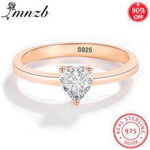 Anéis de prata esterlina 100% lmnzb branco/dourado/rosa dourado cz 925, joias femininas para noivado e casamento ljz222 2024 - compre barato