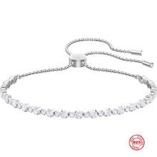 PANDOO Fashion Charm Pure 925 Silver Original 1:1 Copy, Subtle Elegant Simple Wild Bracelet Female Luxury Jewelry Gifts 2024 - buy cheap