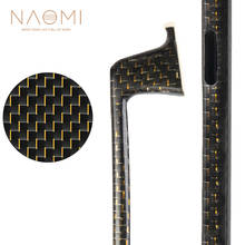 NAOMI Unfinished Bow Stick Gold Silk Braided Carbon Fiber Blank Bow Stick DIY 4/4 Fiddle Use 2024 - buy cheap