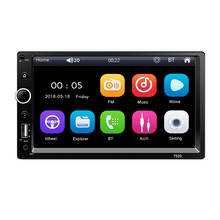 Radio con GPS para coche, reproductor de audio de 7 pulgadas con pantalla táctil, MP5, autorradio, Bluetooth, cámara de visión trasera, control remoto, 7902 + Cámara 2024 - compra barato