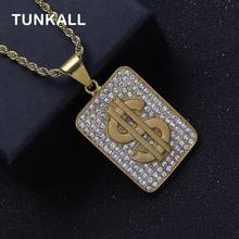 Hip Hop Stainless $ Dollars Pendants Necklace For Men And Women SN242 2024 - buy cheap