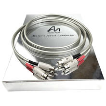 Cabo de áudio de alta fidelidade nota de áudio an-vx cabos de áudio prata sólida 99.99% rca interconexões com caixa 2024 - compre barato
