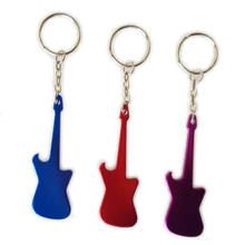 LLavero de Metal en forma de guitarra para exteriores, herramienta de cocina para abrir botellas de vino, creativo, Musical, EDC 2024 - compra barato