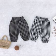 Pantalones holgados informales de algodón para niños y niñas, pantalón de moda que combina con todo, estilo coreano, primavera 2019 2024 - compra barato