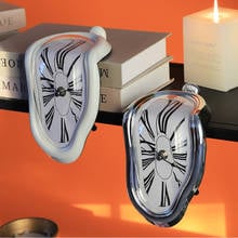 Reloj de pared con distorsión de fusión surrealista, reloj de pared de estilo surrealista, San Dalí, regalo de decoración 2024 - compra barato