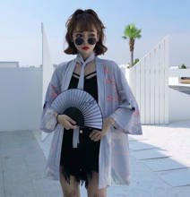 Traditional Kimono Sunscreen Harajuku Cardigan Women Japanese Loose Thin Shirt Summer Beach Kimono Samurai Costume Clothing 2024 - buy cheap