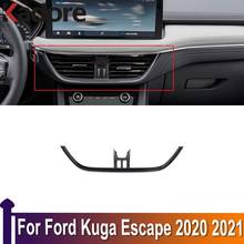 Guarnição para saída de ar central de fibra de carbono, capa de acabamento decorativa para ford kuga escape 2020 2021 2024 - compre barato