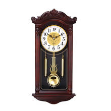 Creative Chinese Wall Clock Retro Living Room Silent Pendulum Swing Clocks Imitation Wood Quartz Clock Duvar Saati Gift FZ693 2024 - buy cheap