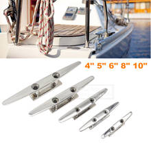 Baixo grampo liso 316 aço inoxidável 2 furos ferragem para barco marinho deck corda gravata 4 "5" 6 "8" 10 "para toda a aplicação chandlery 2024 - compre barato