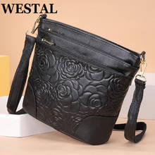 WESTAL Women's Shoulder Bag Genuine Leather Purse Black Crossnody Bags for Women Luxury Designer Woman Bags Flap bolsas 8363 2024 - buy cheap