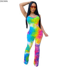 Macacão feminino de verão com alça colorida, macacão de rua sexy com estampa colorida, para festa noturna, uma peça, traje gl98, 2020 2024 - compre barato