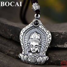 BOCAI s999 Sterling Silver Pendants Twelve Zodiac Protection Life Buddha Pure Argentum Buddhist Amulet Jewelry for Men and Women 2024 - buy cheap