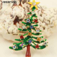 Christmas Tree Brooches For Women Rhinestone Inlay Fashion Jewelry Festival Brooch Pins Good Gift Winter Coat Cap Brooch 2024 - buy cheap