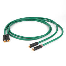 Cable de interconexión de audio Hifi 2328 chapado en oro, 2RCA, 6N OFC, HIFI, RCA macho a macho 2024 - compra barato