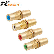 1PC RCA Wire Connector Gold-plated RCA Female Socket Straight Adapter With Screw Nuts RCA Female to Female Conversion Plug 2024 - buy cheap