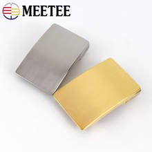 Meetee 36mm Stainless Steel Men's Belt Buckle Without Teeth Automatic Buckles Head DIY Business Casual Leather Craft Accessories 2024 - buy cheap