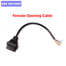 Universal OBDII 16Pin Female Connector Extended Opening Cable Fits All OBD2 16Pin Vehicles OBD2 Female Connector Always in Stock 2024 - buy cheap