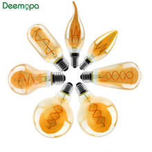 Retro LED Spiral Filament Light Bulb E14 E27 4W 2200K 220V-240V C35 A60 T45 ST64 T185 T225 G80 G95 G125 Vintage Edison LED Lamp 2022 - buy cheap