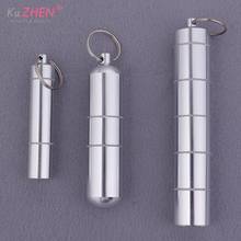 Aluminum Capsule Shape Pill Case Keychain Waterproof Outdoor Pocket Pill Holder Container Delicate Seal Medicine Organizer Box 2024 - buy cheap