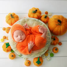 Dvotinst Newborn Baby Photography Props Creative  Handmade Wool Pumpkin Set Halloween Christmas Studio Shooting Photo Props 2024 - buy cheap
