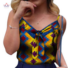 Dashiki African Shirt for Women Bazin Riche Ankara Print Sling Shirt Short Top Women African Clothing  Party Sexy Shirt WY7104 2024 - buy cheap