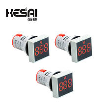 Mini voltímetro de 22MM AC 20-500V, Panel cuadrado LED, medidor de voltaje Digital, indicador de luz, probador rojo 2024 - compra barato