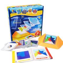 Quebra-cabeça tangram com código colorido, desafio, brinquedo de tabuleiro, crianças, desenvolvimento de lógico espaço, habilidades de crianças, 100 2024 - compre barato