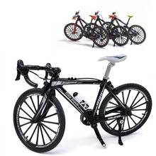 Литая металлическая модель велосипеда масштаб 1:10, складной городской велосипед, мини-велосипед для коллекции, подарок для друзей, детские игрушки для мальчиков 2024 - купить недорого