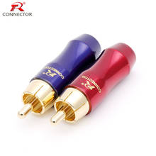 2pcs/1pair High Quality Gold Plated RCA HIFI Connector, RCA male plug adapter Video/Audio Wire Connector Support 6.5mm Cable 2024 - buy cheap