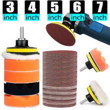 3 4 5 6 7 Inch Buffing Pads Kit Foam Sponge Pad Set M10/M14 Drill Adapter Car Care Polisher Boat Waxing Polishing Sealing Glaze 2024 - buy cheap