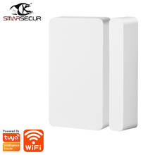 Sem fio inteligente wi fi sensor de janela da porta casa segurança detector magnético compatível app controle trabalho com o google e alexa