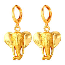 Collare Ethnic Drop Earrings For Women Wholesale Gold Color African Elephant Head Earrings Fashion Jewelry E912 2024 - buy cheap