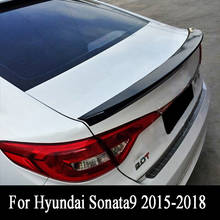 Для Hyundai Sonata 9th 2015 2016 2017 2018 ABS задний багажник краска спойлер задние крылья губы 2024 - купить недорого