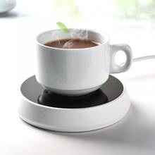 Aquecedor de caneca elétrico, com entrada usb, para café e chá, aquecedor de bebidas 2024 - compre barato