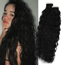 Extensões encaracoladas do cabelo humano da trama da pele fita encaracolada kinky em extensões do cabelo 2024 - compre barato