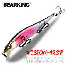 BEARKING 9.8cm 10g SP dive 2.1m professional Minnow Wobbler fishing lures quality jerkbaits Artificial Bait Predator tackles 2024 - купить недорого