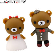 Wedding Gifts Cartoon 64GB Flash Drive Little Bear 32GB Pen Drives USB 2.0 Bridegroom 16GB Memory Stick Bride 8GB U Disk 4GB 2024 - buy cheap