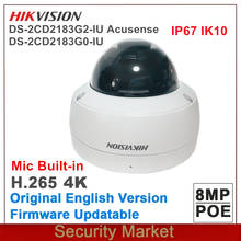 Câmera hikvision original de 8mp com substituição por digital, com microfone embutido, 4k, wdr, circuito fechado de televisão 2024 - compre barato