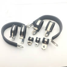Free shipping 50pcs/lot 304 Stainless Steel Rubber Lined P Clips Cable Mounting Hose Pipe Clamp Mikalor 2024 - buy cheap